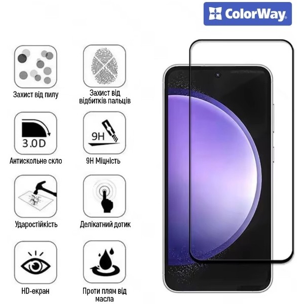 Фото - Захисне скло для смартфону Colorway 9H FC glue for Xiaomi Redmi Note 15 Pro 5G Black (CW-GSFGXRN15P5-BK)